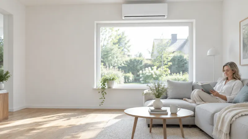 Wohnzimmer mit Klimaanlage